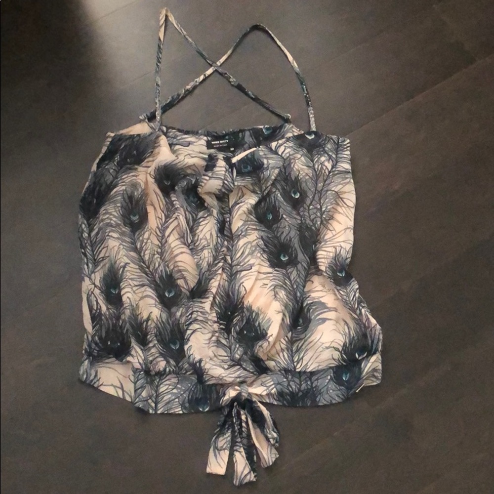 Peacock feather print Miss Sixty blouse
